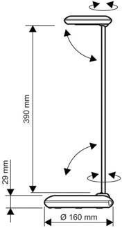 Maul LED bureaulamp MAULstudy, zilverkleurig, 49 cm, E27
