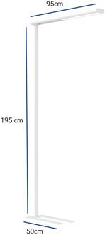 Maul LED kantoor vloerlamp MAULjet, wit, dimbaar, 195 cm
