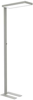 Maul LED kantoor vloerlamp MAULjura, zilverkleurig, aluminium, 196,5 cm