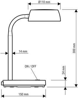 Maul LED tafellamp MAULabby, rood, kunststof, hoogte 30 cm