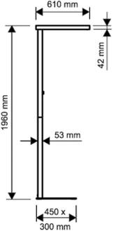 Maul LED vloerlamp MAULjuvis, zwart, voet 196 cm dimbaar