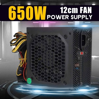 Max 650W Psu Atx 12V Gaming Pc Voeding 24Pin/Pci/Sata/Atx 700 Walt 12Cm Fan Computer Voeding Voor Btc