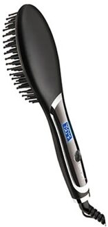 Max 750F, 110 V/220 V Professionele Flat Iron Smoothing Rechttrekken Borstel Keramische Stijltang Kam Lcd Digitale Display