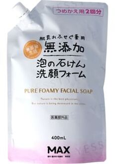 MAX! Additive-free Pure Foamy Facial Soap Refill 400ml