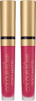 Max Factor 2 x Max Factor Colour Elixir Soft Matte Liquid Lipstick - 025 Framboos - One Size