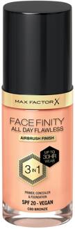 Max Factor Facefinity All Day Flawless 3 in 1 Vegan Foundation 30ml (Various Shades) - C80 - BRONZE