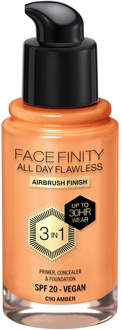 Max Factor Facefinity All Day Flawless 3 in 1 Vegan Foundation 30ml (Various Shades) - C90 - AMBER