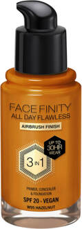Max Factor Facefinity All Day Flawless 3 in 1 Vegan Foundation 30ml (Various Shades) - W95 - HAZELNUT