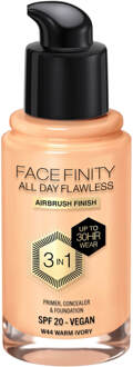 Max Factor Foundation Max Factor All Day Flawless 3 in 1 Foundation Warm Ivory W44 30 ml
