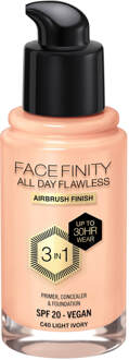 Max Factor Foundation Max Factor All Day Flawless 3in1 Foundation 40 Light Ivory 30 ml