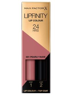 Max Factor Lipfinity Lip Colour 001 Pearly Nude Lipstick Rosé - 000