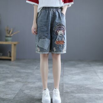 Max Lulu Europese Zomer Mode Dames Gat Gescheurd Denim Shorts Vrouwen Elastische Vintage Jeans Meisje Patchwork Casual Broek