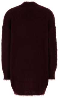 Max Mara Affetto1234 - Mohair Garens Cardigan Donkerrood - XS