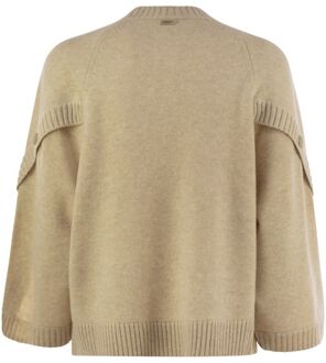 Max Mara Ampex - Wollen en Kasjmier Overtrui Bruin - M