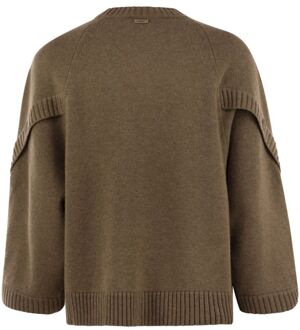 Max Mara Ampex - Wollen en Kasjmier Overtrui Kaki - M