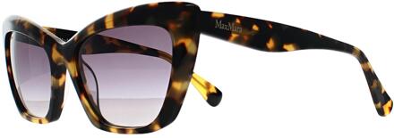Max Mara Cat Eye Womens Gekleurd Havana Rook Grijs Gradiënt MM0063 Logo14 Bruin