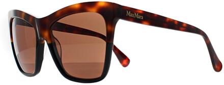 Max Mara Cat Eye Womens Havana Bruin MM0008 Logo2 - One Size