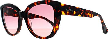 Max Mara Cat Eye Womens Rood Havana Bordeaux Kleurverloop MM0040 Logo 11