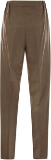 Max Mara Gatti - Kasjmier Trekkoordbroek Kaki - EU 40 / UK 12