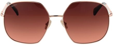 Max Mara Geometrische Mode Zonnebril Bruin - One Size