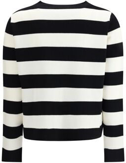 Max Mara Gestreepte Trui Met Grafisch Ontwerp - maat Zwart