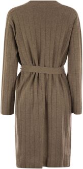 Max Mara Giusto - Lange Cardigan in Kasjmiergaren - maat M Salie Groen