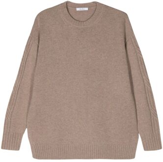 Max Mara Kasjmier Ronde Hals Trui Bruin - S