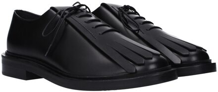 Max Mara Leren Franje Oxford Schoenen Zwart - EU 36