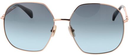 Max Mara Metaal Frame Verlooplens Zonnebril Lichtblauw - One Size