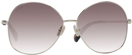 Max Mara Mm1404s Overmatige Ronde Zonnebril Zilver - One Size