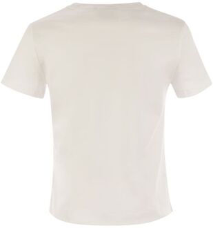 Max Mara Nerina - Basis Katoenen T-shirt - maat S Lichtgrijs