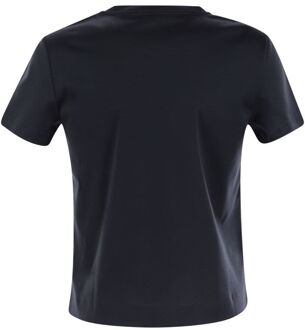 Max Mara Nerina - Basis Katoenen T-shirt Zwart - XS