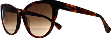 Max Mara Ronde Dames Donker Havana Bruin Kleurverloop MM0058 Logo 13 - One Size