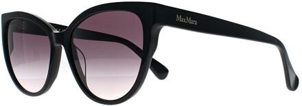 Max Mara Ronde Dames Glimmend Zwart Rook Grijs Kleurverloop MM0058 Logo 13 - maat