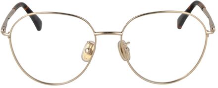 Max Mara Ronde Metalen Montuur Bril Beige - One Size