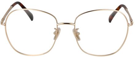 Max Mara Ronde Metalen Zonnebril Bruin