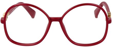 Max Mara Ronde Rode Zonnebril Bruin