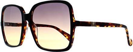 Max Mara Square Womens Havana Bruin Gradient MM0037/S Emme9 - maat Rood