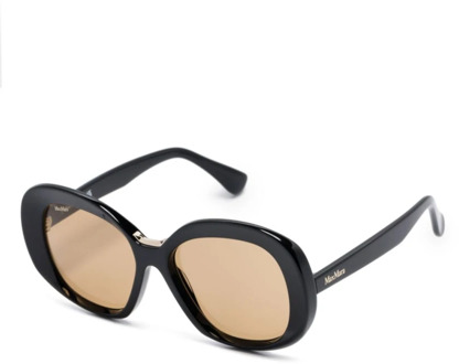 Max Mara Stijlvolle zonnebril voor dagelijks gebruik Max Mara , Black , Dames - 55 MM