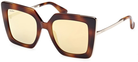 Max Mara Stijlvolle zonnebril voor dagelijks gebruik Max Mara , Brown , Dames - 52 MM