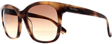 Max Mara Vierkant Dames Glimmend Donkerbruin Bruin Kleurverloop MM0042 Logo9