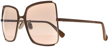 Max Mara Vierkant Dames Glimmend Licht Brons Roviex Bruin Verloop MM0070-H - maat