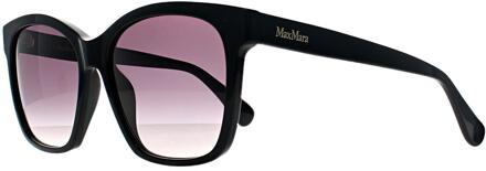 Max Mara Vierkant Dames Glimmend Zwart Rook Grijs Verloop MM0042 Logo9 - One Size