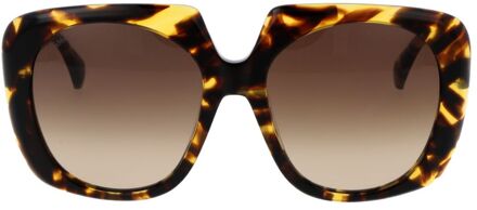 Max Mara Vierkante Zonnebril Bruin