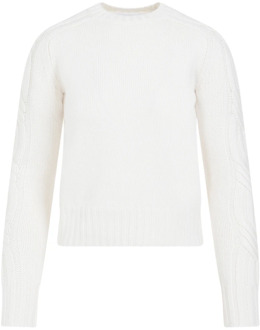 Max Mara Witte Cashmere Pullover Sweater Max Mara , White , Dames - S,Xs