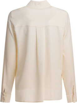 Max Mara Witte elastaan shirt Crème - EU 42 / UK 14