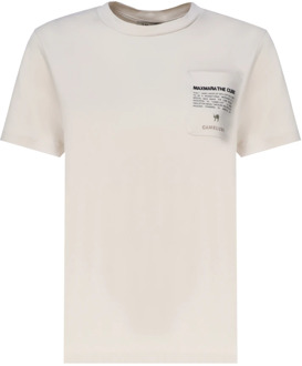 Max Mara Witte Jersey T-shirt met Cameluxe-zak Max Mara , White , Dames - L,M