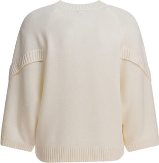 Max Mara Witte Kasjmier Trui Ivoor