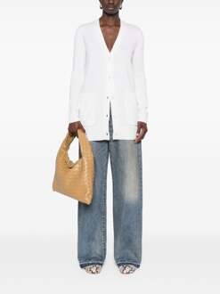 Max Mara Wollen en Kasjmier Blend Cardigan Wit - L