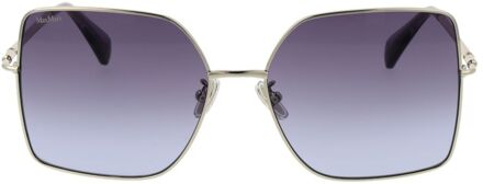 Max Mara Zonnebril met Zilveren Montuur Grijs - One Size